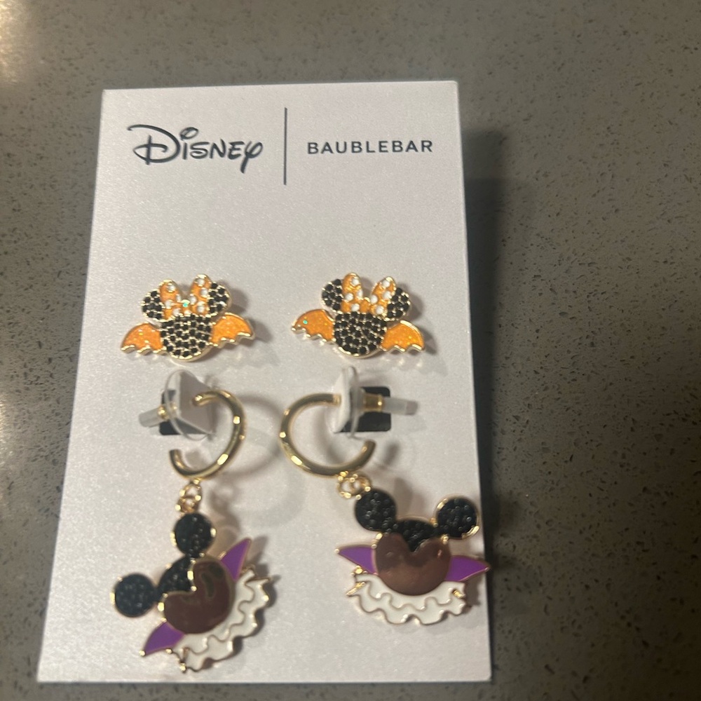BaubleBar Disney Earrings - Black, Orange, Purple